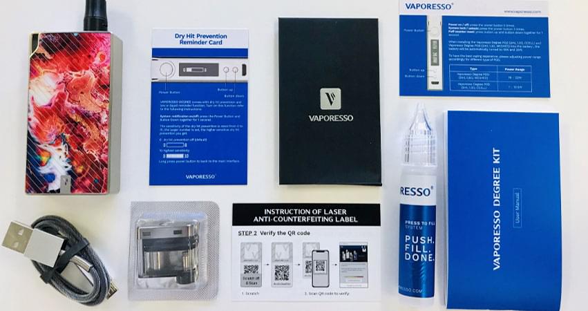 degremeshd kit vaporesso test ecig unboxing